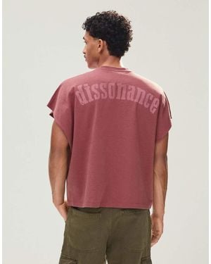 Bershka Sleeveless Oversize Print T-shirt - Red