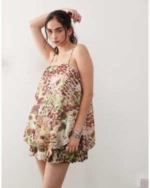 Monki Volume Bubble Dress - Natural
