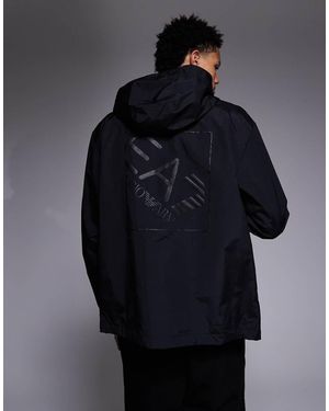 EA7 Armani Oversized Hooded Jacket - Blue