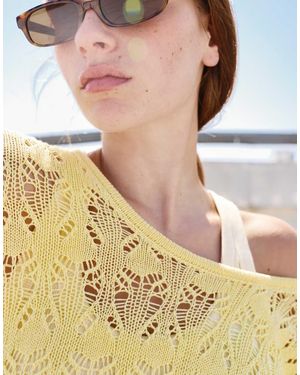 Pull&Bear Rectangular Sunglasses - Yellow