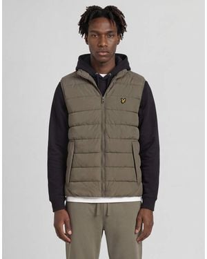 Lyle & Scott Mid Jackets Quilted Puffer Gilet - Grey
