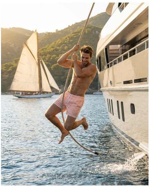 Apreslife Stripe Swim Shorts - Pink
