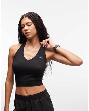 adidas Originals Adidas Training Knitted Halterneck Top - Black