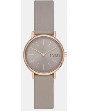Skagen Signature Lille Two-Hand, Rose-Tone Stainless Steel Watch - White