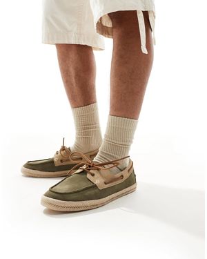 schuh – perez – espadrilles-bootse aus wildleder - Grün