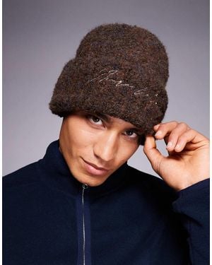 River Island Multi Tone Boucle Beanie - Brown