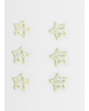 ASOS Buttermilk Snap Clips - White