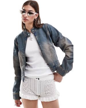 Collusion – festival – motorradjacke aus denim - Blau