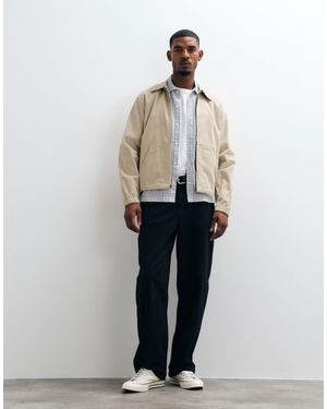 Huf 89 cordjacke im harrington-stil - Weiß