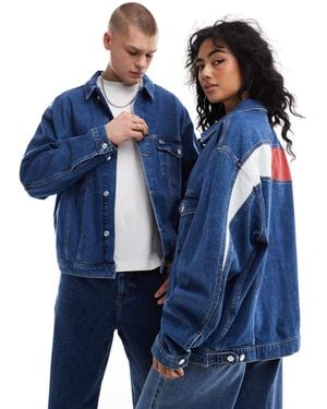 Veste en jeans tommy hilfiger femme sale
