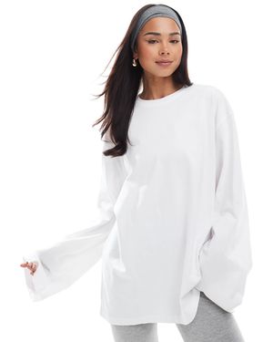Weekday Oversized Long Sleeve Top - White