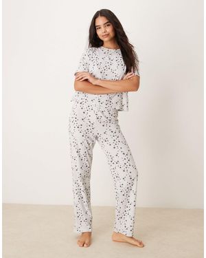New Look Wide Leg Pyjama Set - Natural