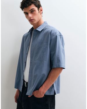ASOS Oversized Poplin Shirt - Blue