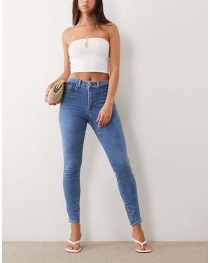 GOOD AMERICAN Vaqueros Medio De Corte Pitillo Always Fits Good Legs De - Azul