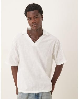 ASOS Oversized Overhead Textured Shirt - White