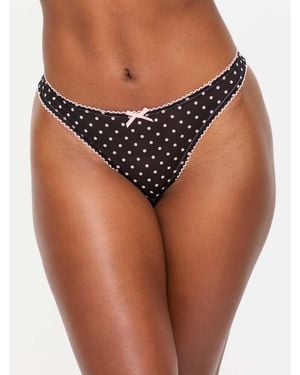 Ann Summers I'M Yours Crotchless Brazilian Knickers - Brown