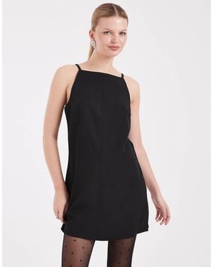 Vero Moda Cami Strap Racer Fitted Mini Dress - Black
