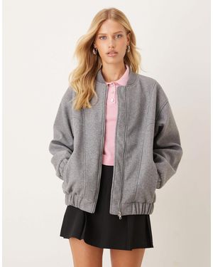 JJXX Oversized Bomber Jacket - Gray