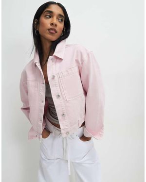River Island Denim Pocket Front Jacket - Pink