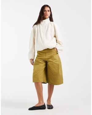 ASOS Pleated Jort - Yellow