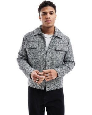 River Island – truckerjacke - Grau