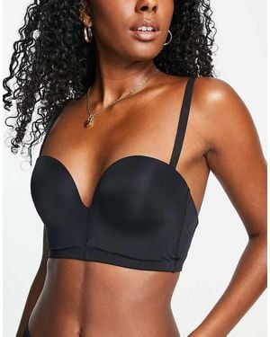 Wonderbra Sujetador Push Up Escotado Con Espalda Al Aire Ultimate De - Negro