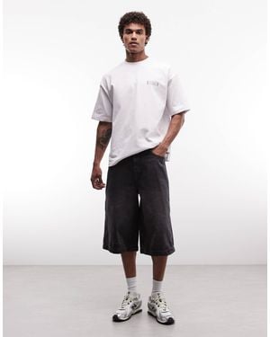 ASOS Longer Length Denim Jorts - White