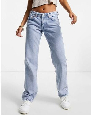 Weekday Arrow Low Rise Straight Leg Jeans - Blue