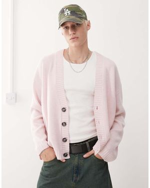 Collusion V-Neck Knitted Cardigan - Pink