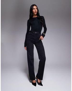 GOOD AMERICAN Soft Tech Good True Straight Jeans - Blue