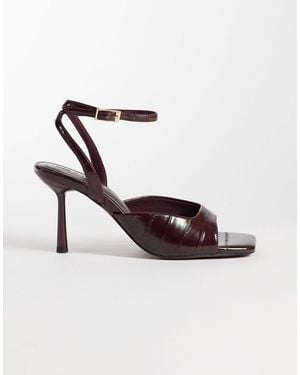 ASOS Nectarine minimalistische sandalen mit hohem absatz - Rot