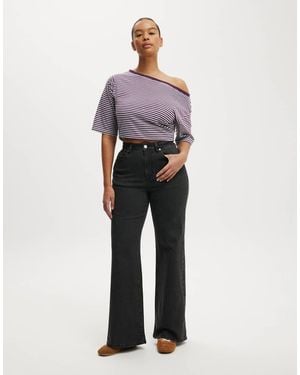 Cotton On Curvy Stretch Wide Jean - Black