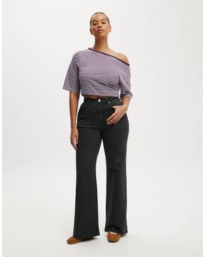 Cotton On Curvy Stretch Wide Jean - Black