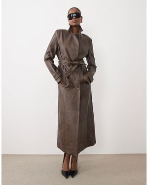 Bardot Trenchcoat aus kunstleder - Natur