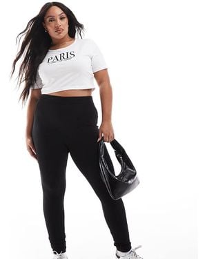 Yours Ribbed leggings - Black