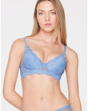 Tezenis Malibù Lace Super Push-Up Bra - Blue