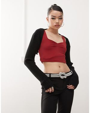 Princess Polly Top Stile Bolero - Rosso