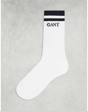 GANT Calcetines Deportivos Blancos Con Logo Y Raya En Contraste De