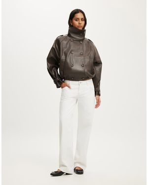 Cotton On Porter Cropped Trench - White