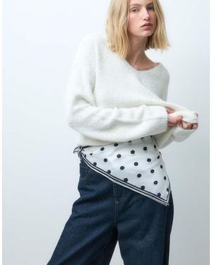 Fred Perry X Amy Winehouse Sciarpa A Pois Bianca - Bianco