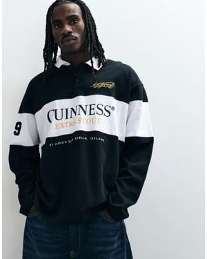 ASOS Oversized rugby-polohemd mit guinness-print - Blau