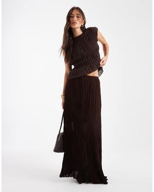 French Connection Pleated Midaxi Skirt Co-Ord - Black