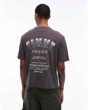Tommy Hilfiger Western Back Print Boxy Oversized T-shirt - Grey