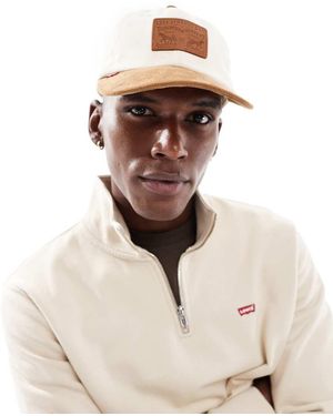 Levi's Cappellino Comodo Vintage Écru/Cuoio Con Etichetta Del Logo - Neutro