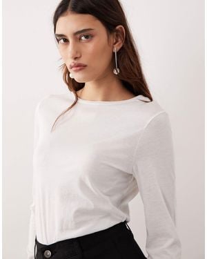 ARRANGE – langärmliges jersey-oberteil - Weiß