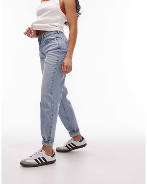 Topshop Hourglass Vaqueros Mom De Talle Alto Con Acabado Original De -Azul