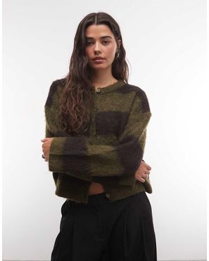 Noisy May Round Neck Knitted Cardigan - Black