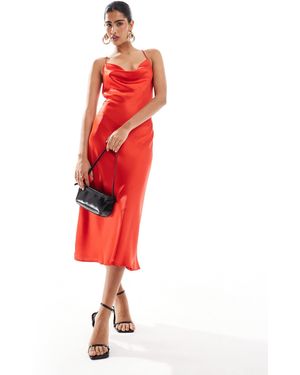 Object – midi-trägerkleid - Rot