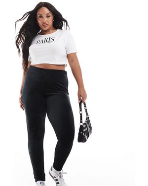 Yours Velours Legging - Blauw