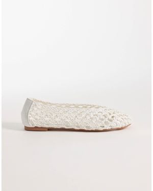 Public Desire Rhodes Woven Ballet Flats - Natural